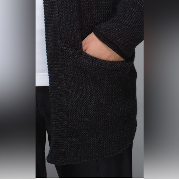 Lululemon We Like To Cardi  Black/Heathered Black  see pics for measurements - Picture 6 of 14
